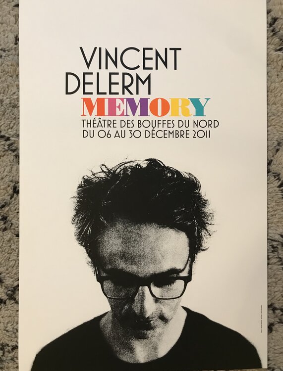 Vincent Delerm - Affiche sérigraphie spectacle Memory